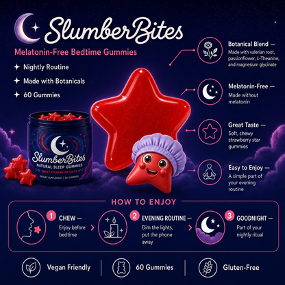 SlumberBites Star Gummies Melatonin-Free Sleep Support